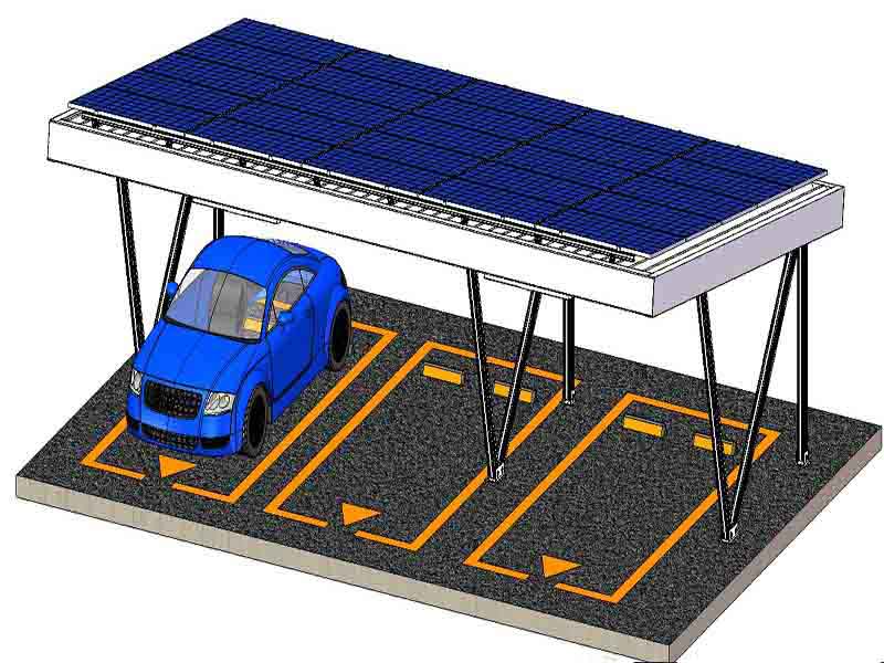 N-type Waterproof Solar Carport Mounting System