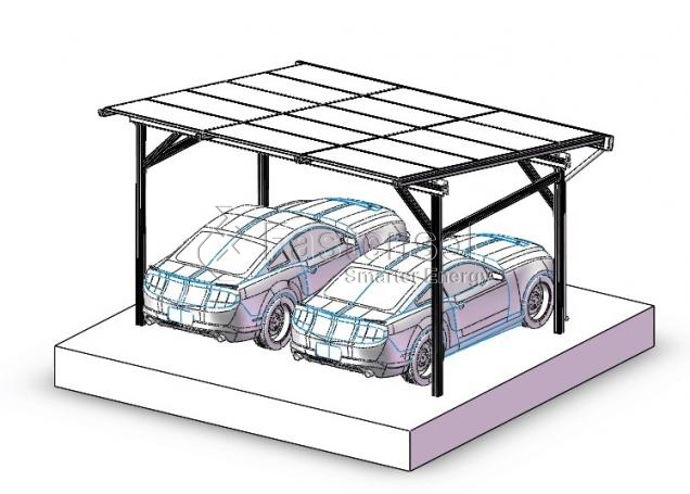 Aluminum Solar Waterproof Carport Mounting Structure