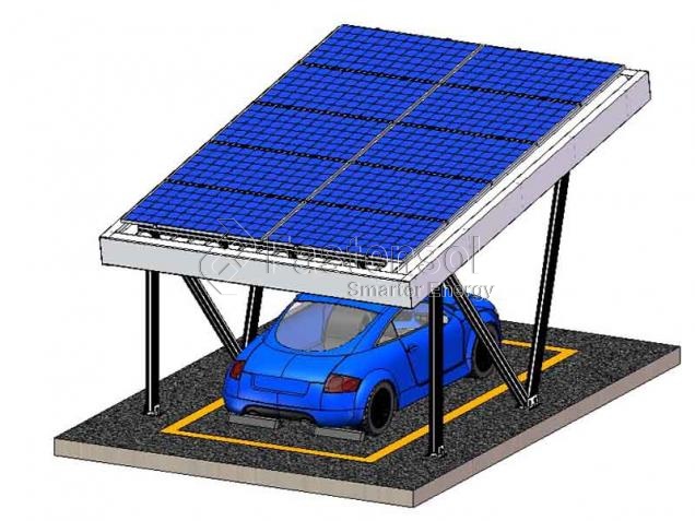 Aluminum Solar Waterproof Carport Mounting Structure